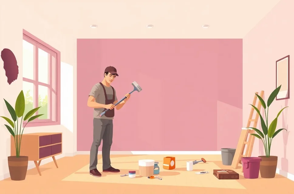 Intérieur rénové après travaux de peinture à Villemomble